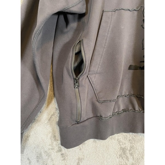 Nike Hoodie Sz Large Gray Fleece Winged Victory of Samothrace Streetwear Lounge - Picture 6 of 12